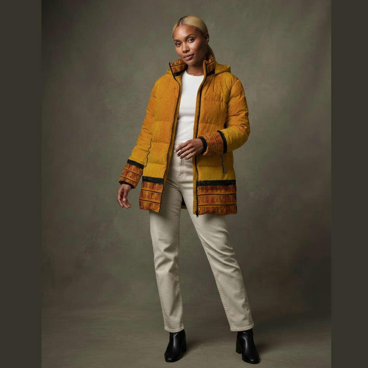 Ghana Ground Puffer Coat | Women's | Kinky Nomad