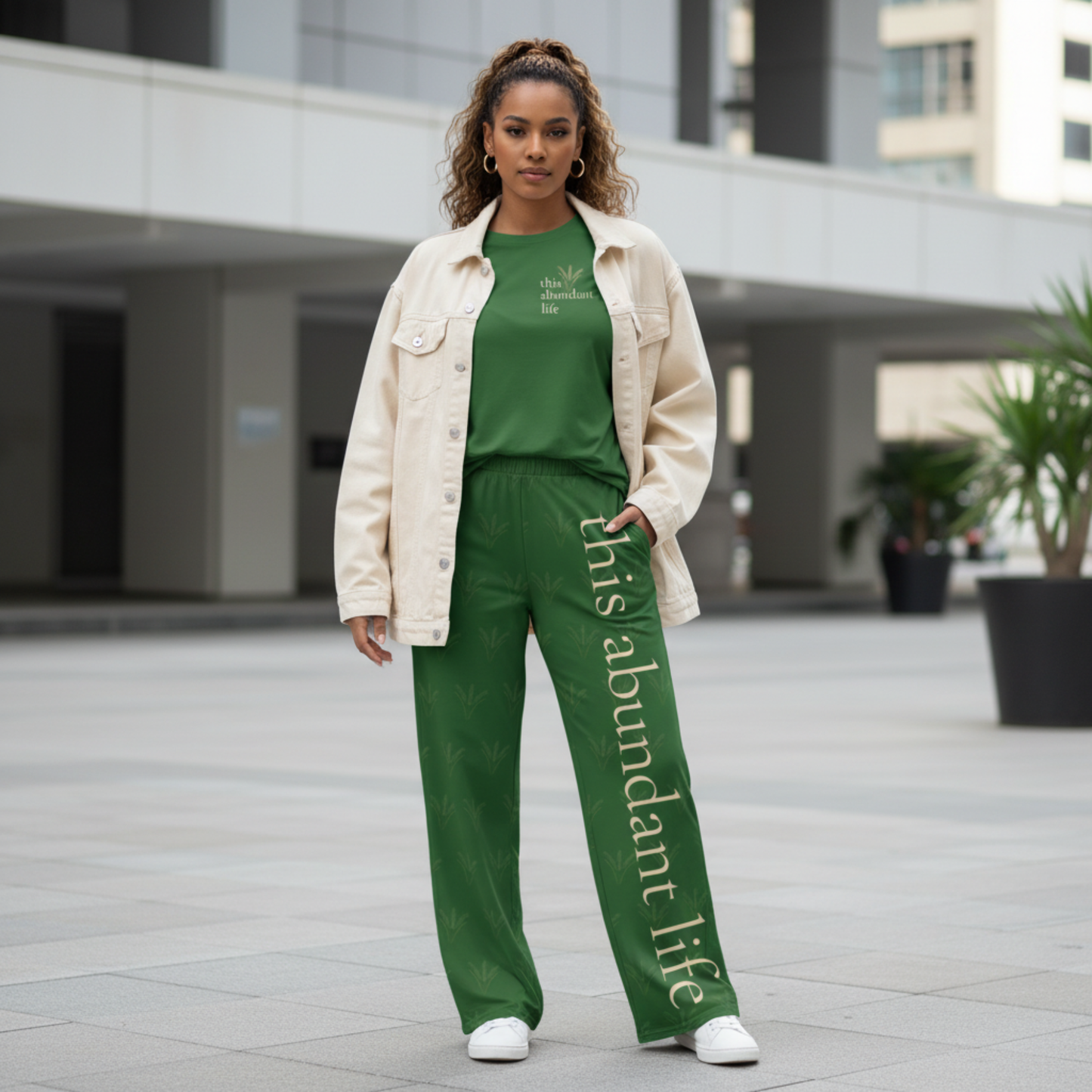 This Abundant Life SoftStyles Set | Unisex T-Shirt & Wide-Leg Pant Matching Set