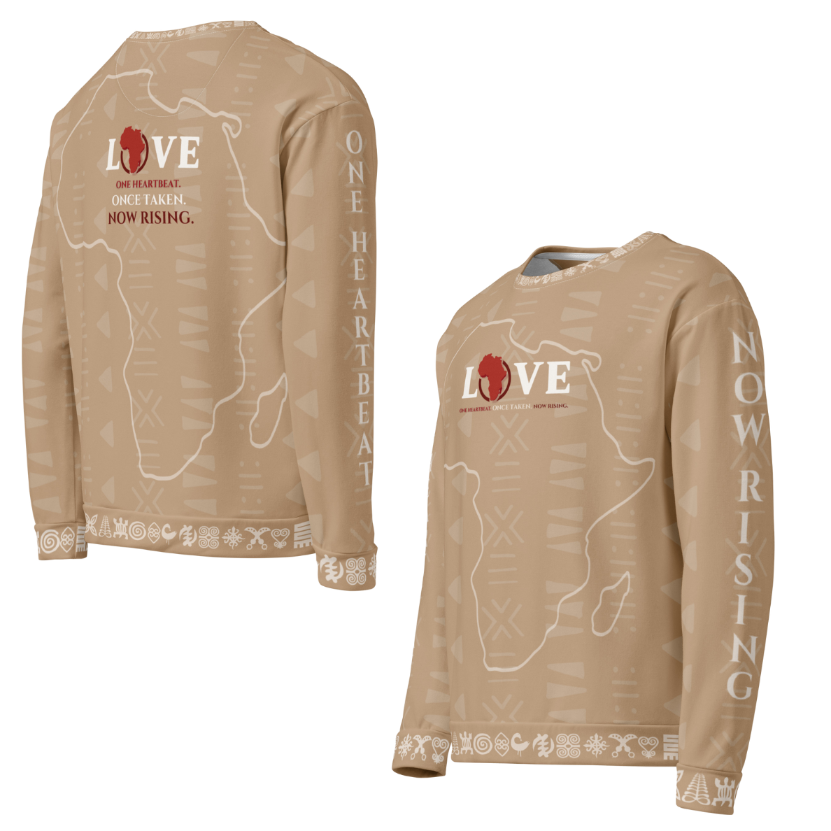 Love Africa “One Heartbeat” Recycled  Unisex Sweatshirt