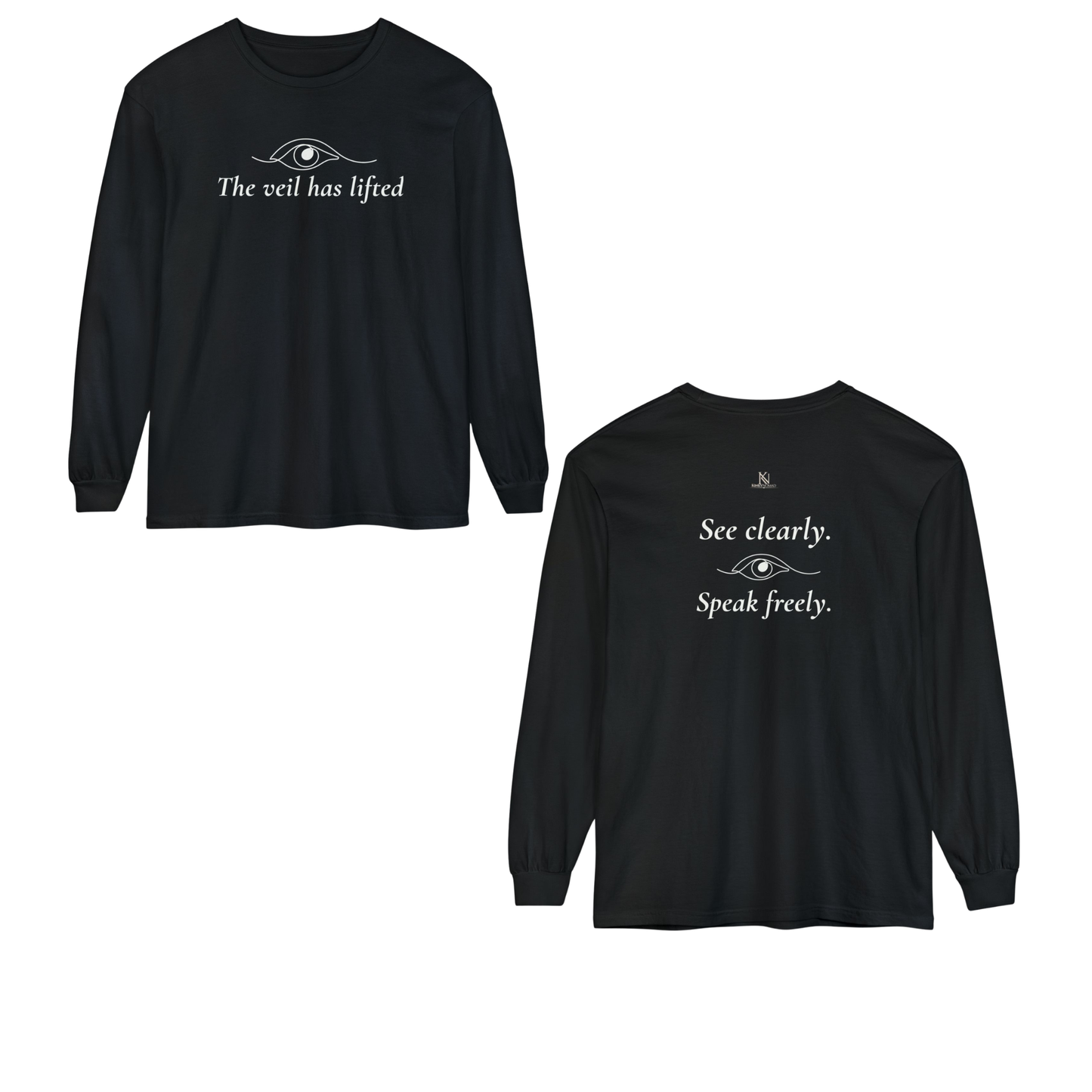 The Veil Has Lifted Unisex Long Sleeve T-Shirt – Speak Freely Statement Tee