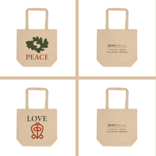 Adinkra Tote Bag | Organic Cotton | Kinky Nomad