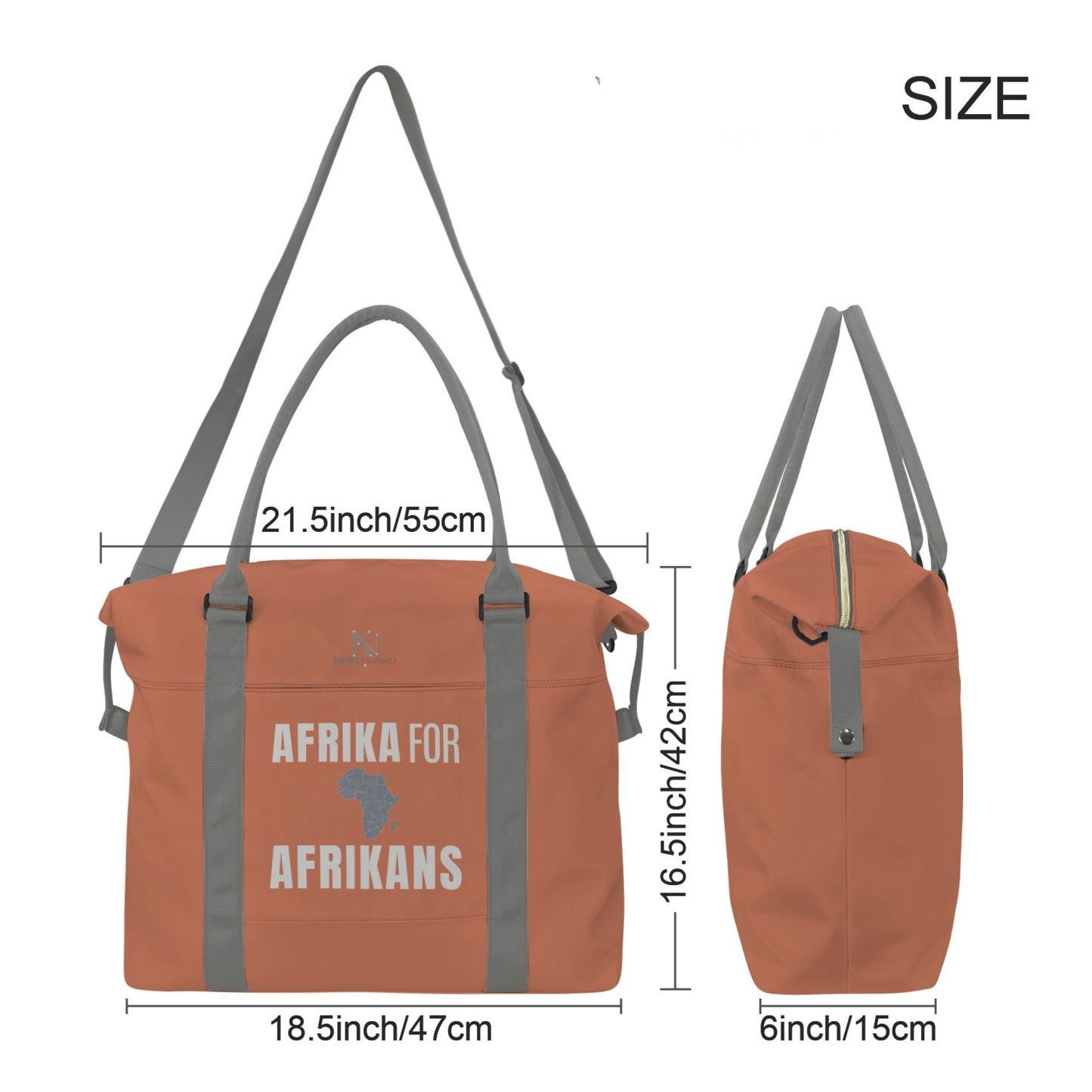 Afrika for Afrikans Utility Duffle Bag | Statement Travel & Gym Bag