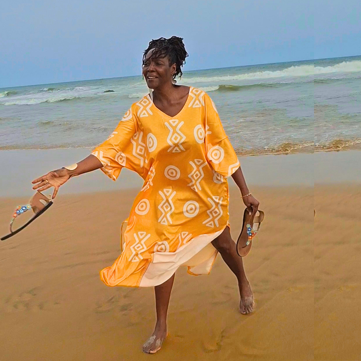 Midi Kaftan | Kemet Angles Savanna | Conscious Fashion | Kinky Nomad