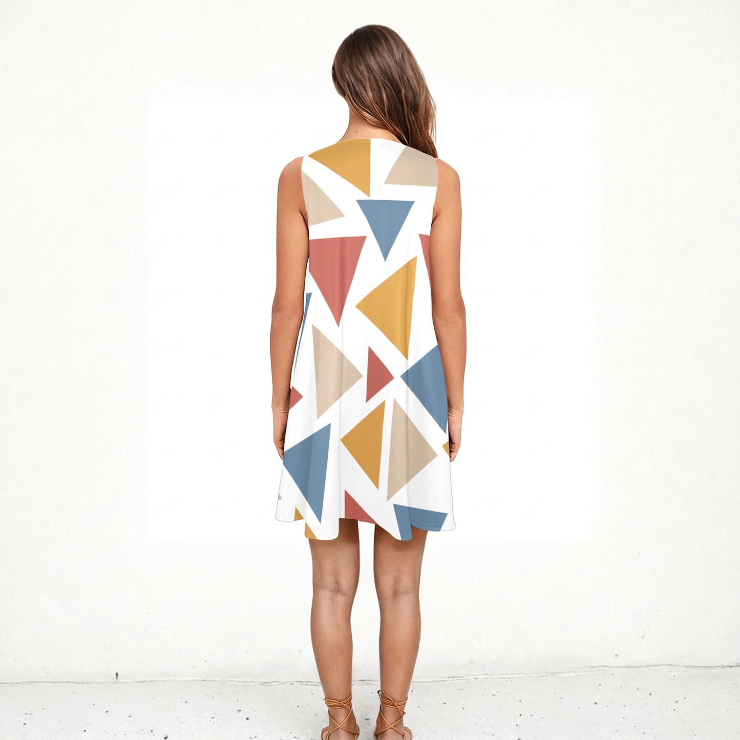 Born Herself A-Line Dress – Inspirational Atticus Quote Sleeveless Geometric Dress