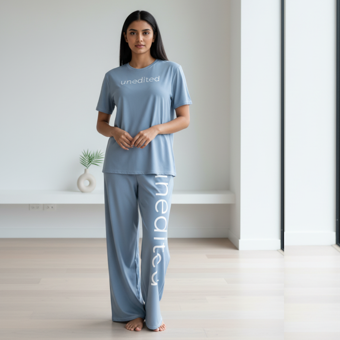 UNEDITED SoftStyles Set | Unisex T-Shirt & Wide-Leg Pant Matching Set