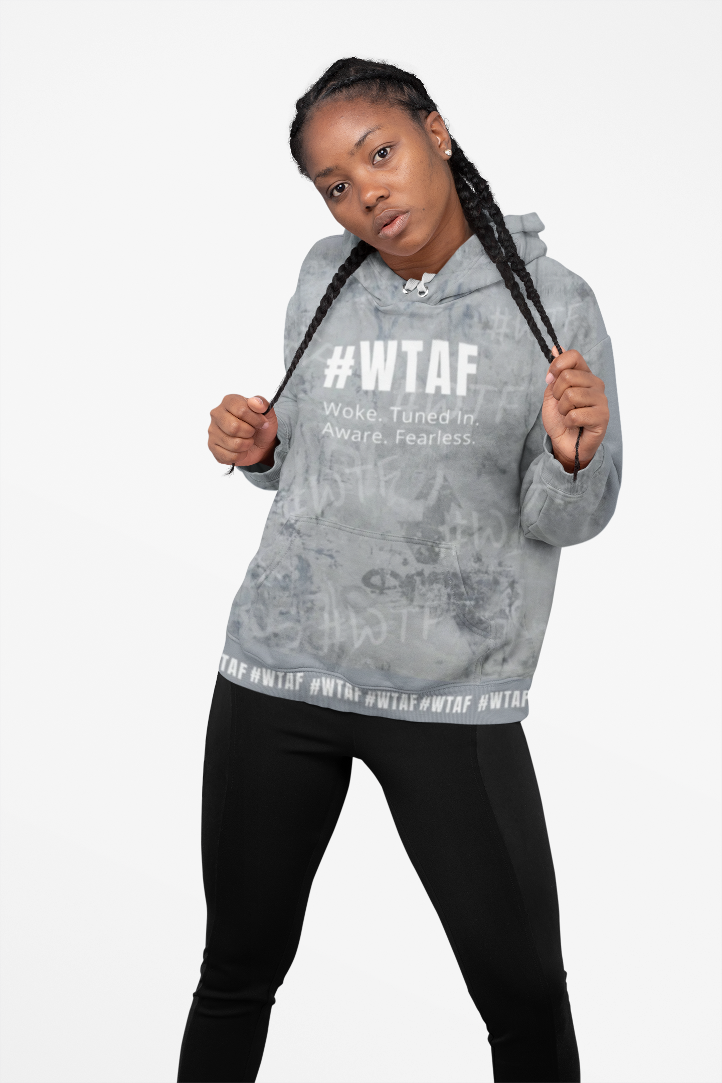 #WTAF Hoodie – Woke. Tuned In. Aware. Fearless.