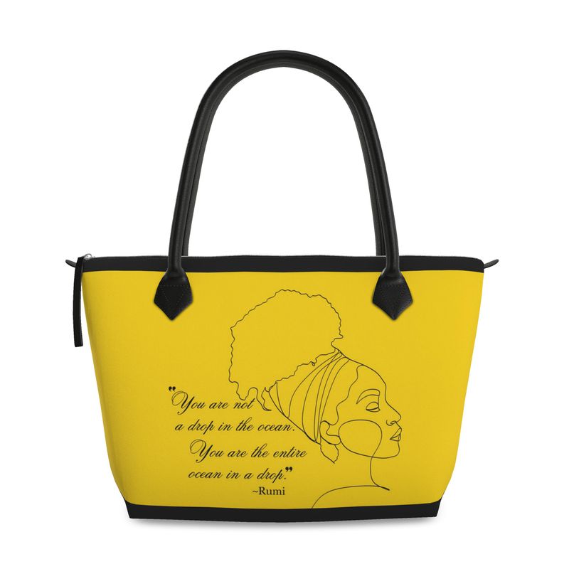 Entire Ocean Satin Bowler Tote