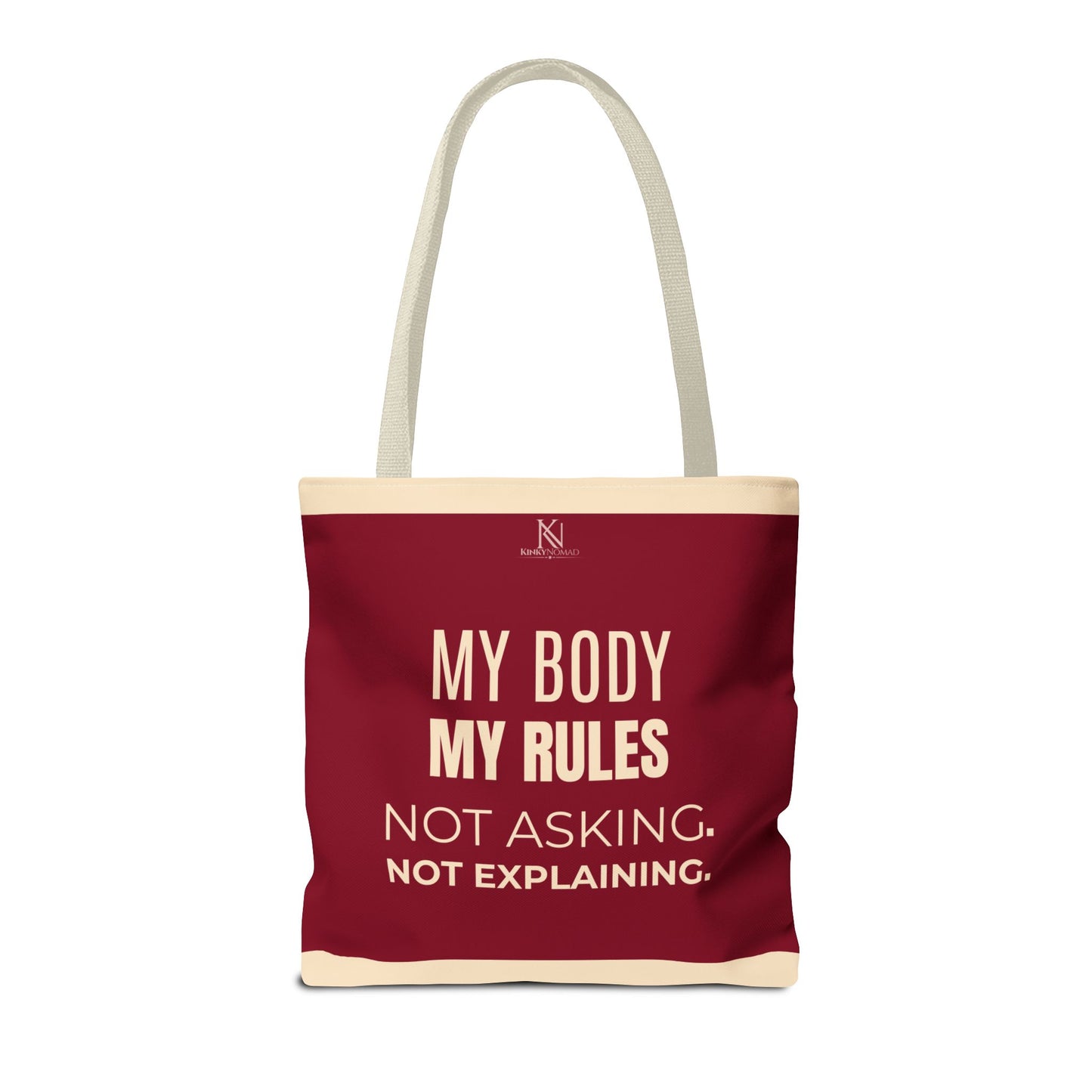 Empowerment Tote Bag – 16x16 Durable Polyester Tote | Louder Than Fear, Her Power, My Body My Rules, We Know Nothing