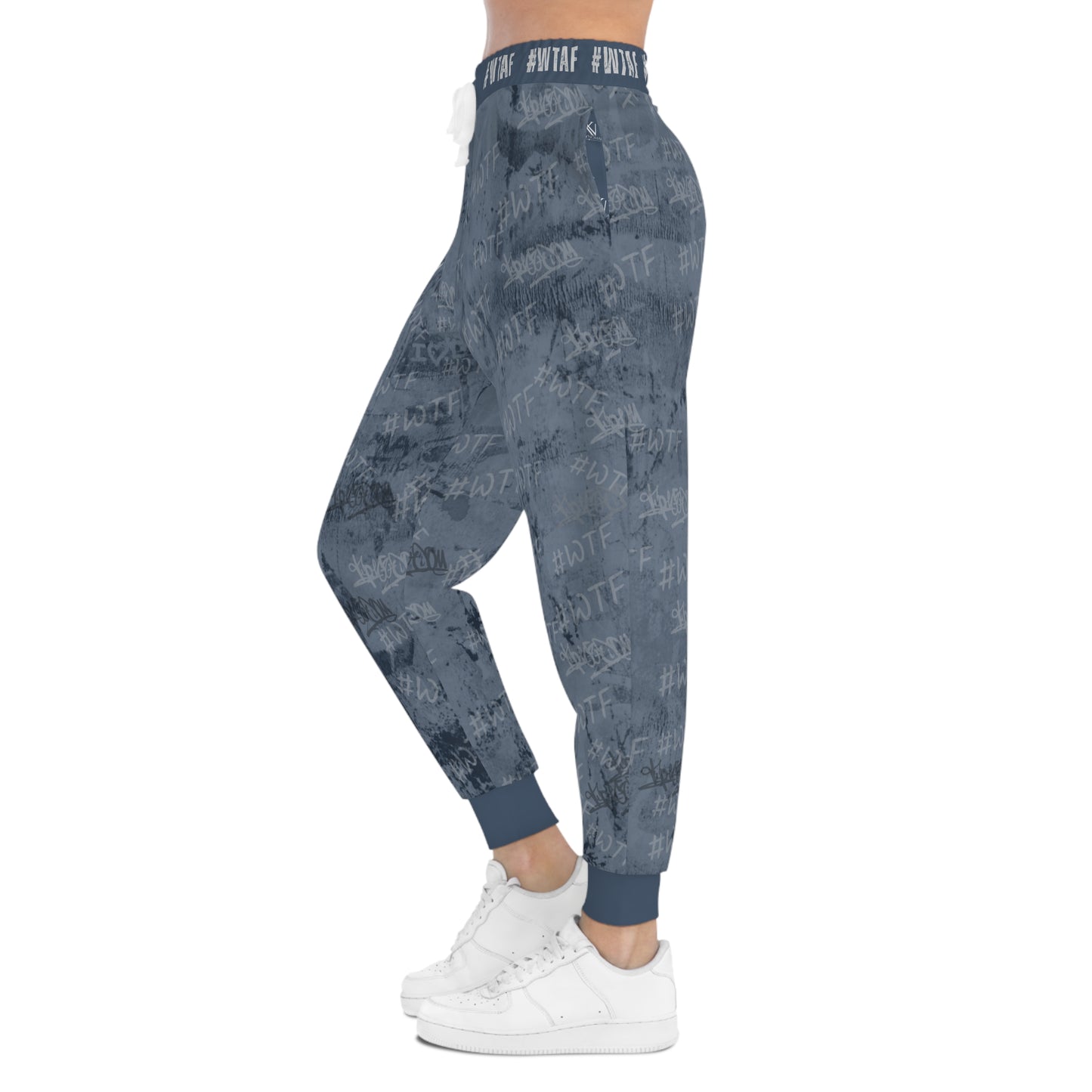 #WTAF Empowerment Joggers – Woke. Tuned In. Aware. Fearless | Slate Graffiti Print