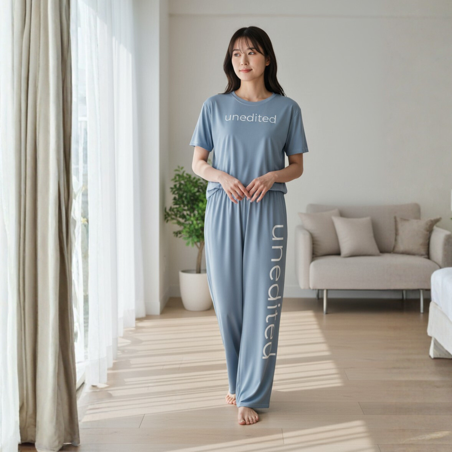 UNEDITED SoftStyles Set | Unisex T-Shirt & Wide-Leg Pant Matching Set