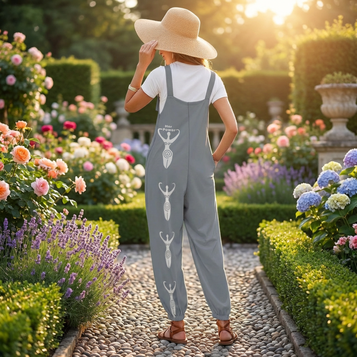 Boho Loose Fit Tie Strap Jumpsuit for Women | Casual Wide Leg Romper Outfit