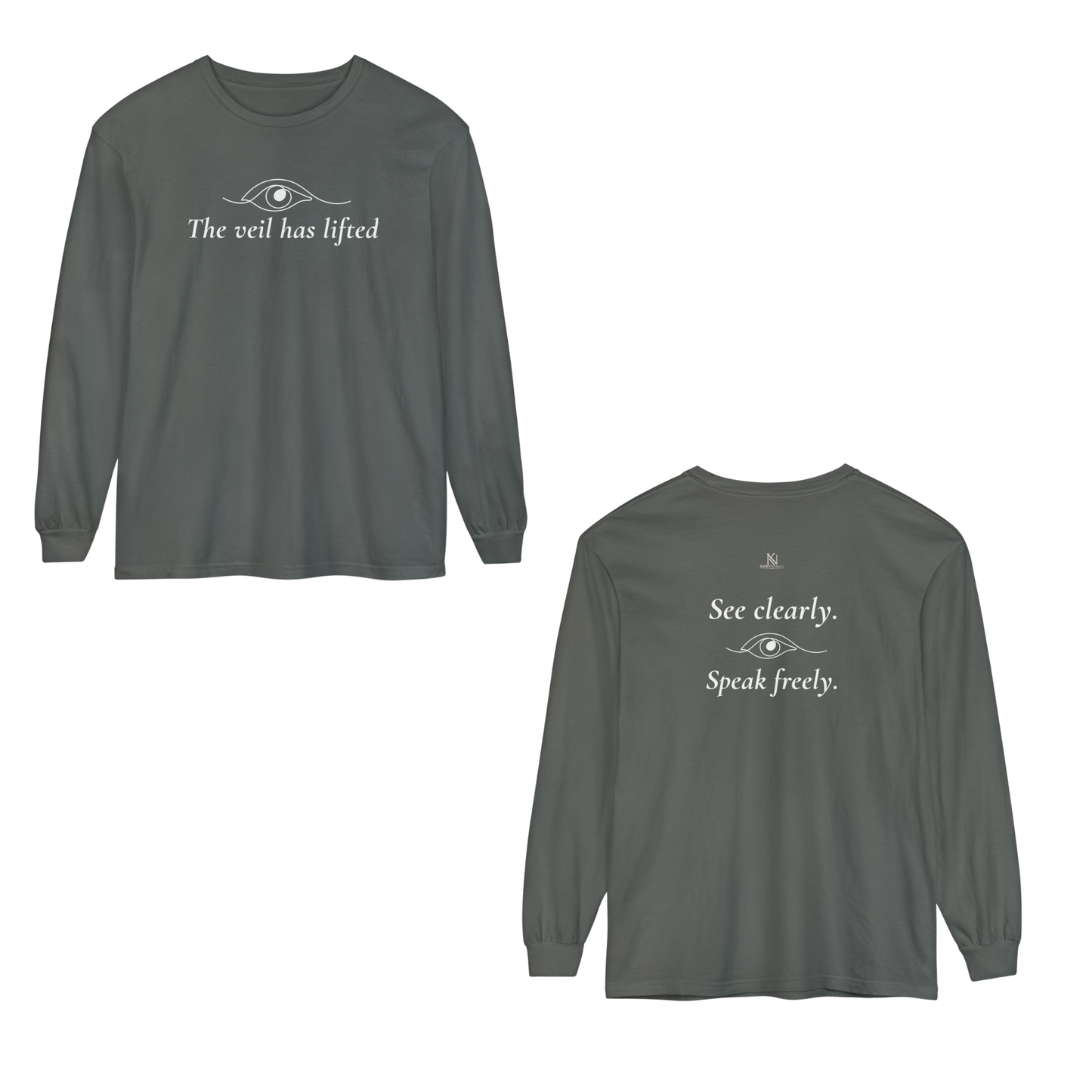 The Veil Has Lifted Unisex Long Sleeve T-Shirt – Speak Freely Statement Tee
