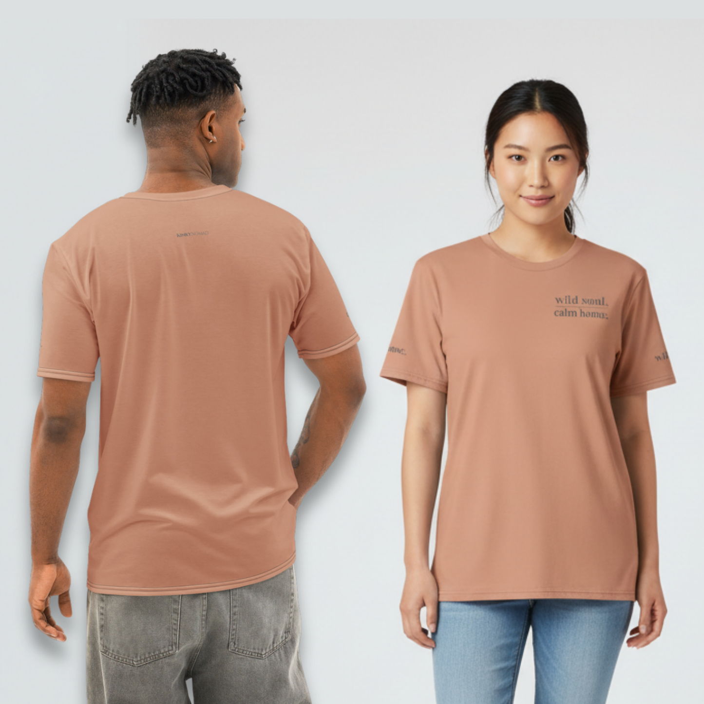 Wild Soul Calm Home Cotton T-Shirt | Earth-Tone Statement Tee