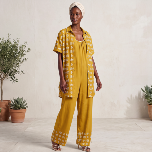 Savanna Gold Bundle | Shirt Dress + Jumpsuit | Kinky Nomad