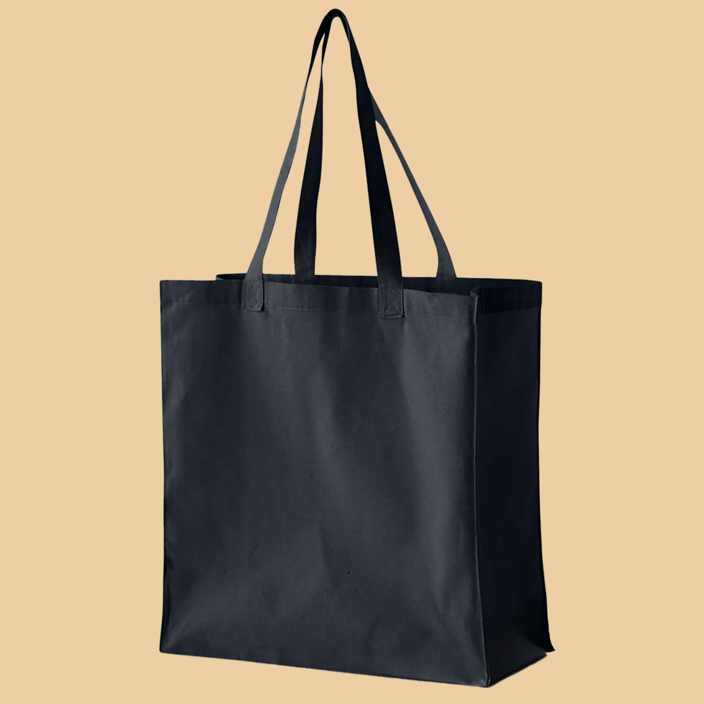 LOVE – One Heartbeat Tote Bag (Black) | Large Cotton Canvas, Eco-Friendly, Adinkra-Inspir