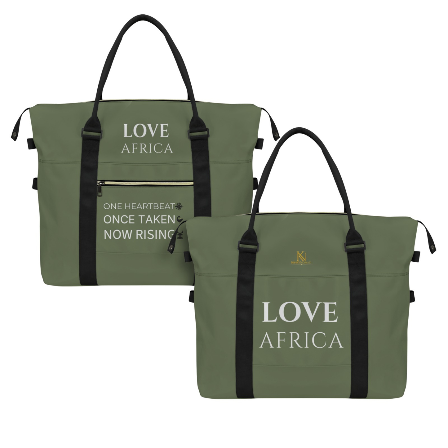 Large Duffel Bag | Afrika for Afrikans Ghana Love Africa | Kinky Nomad