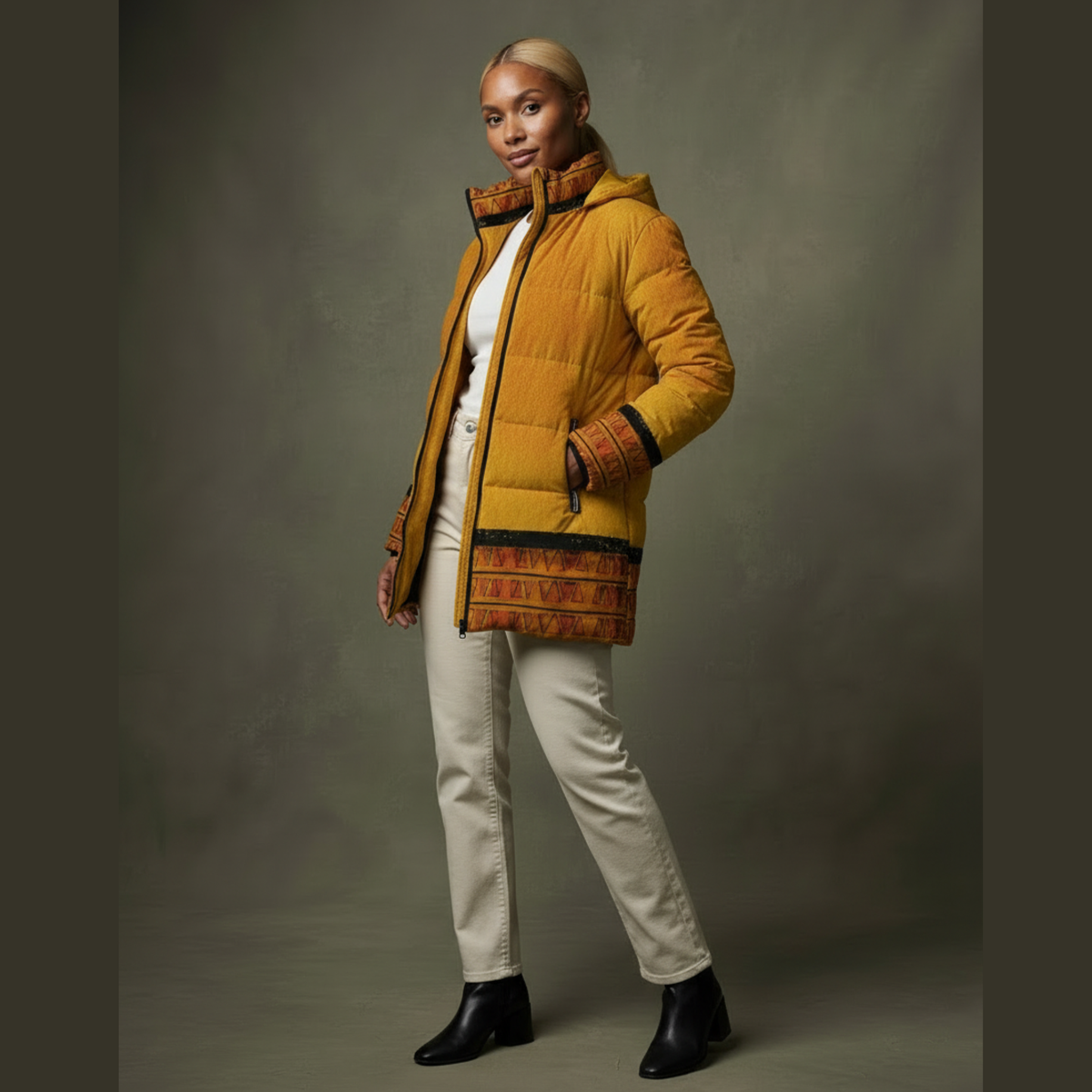 Ghana Ground Puffer Coat | Women's | Kinky Nomad