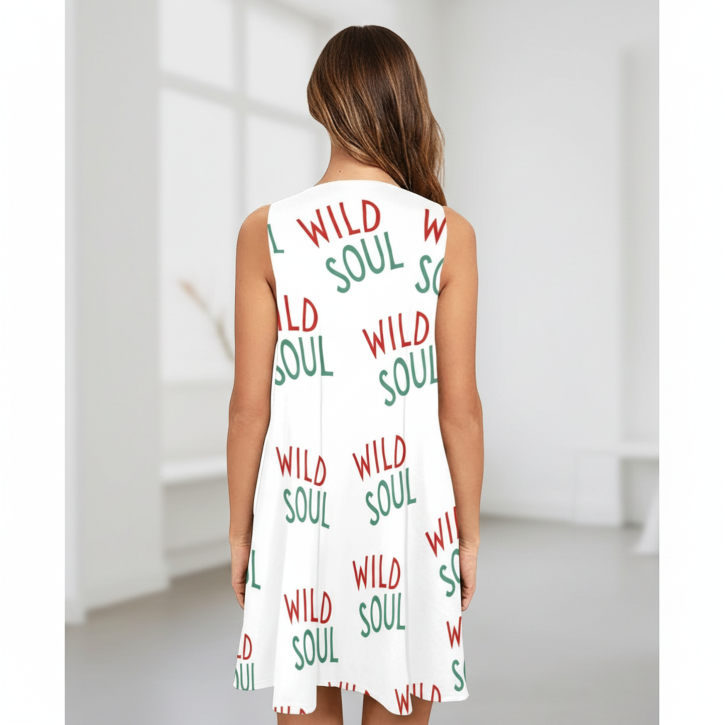 Wild Soul Sleeveless A-Line Pocket Dress