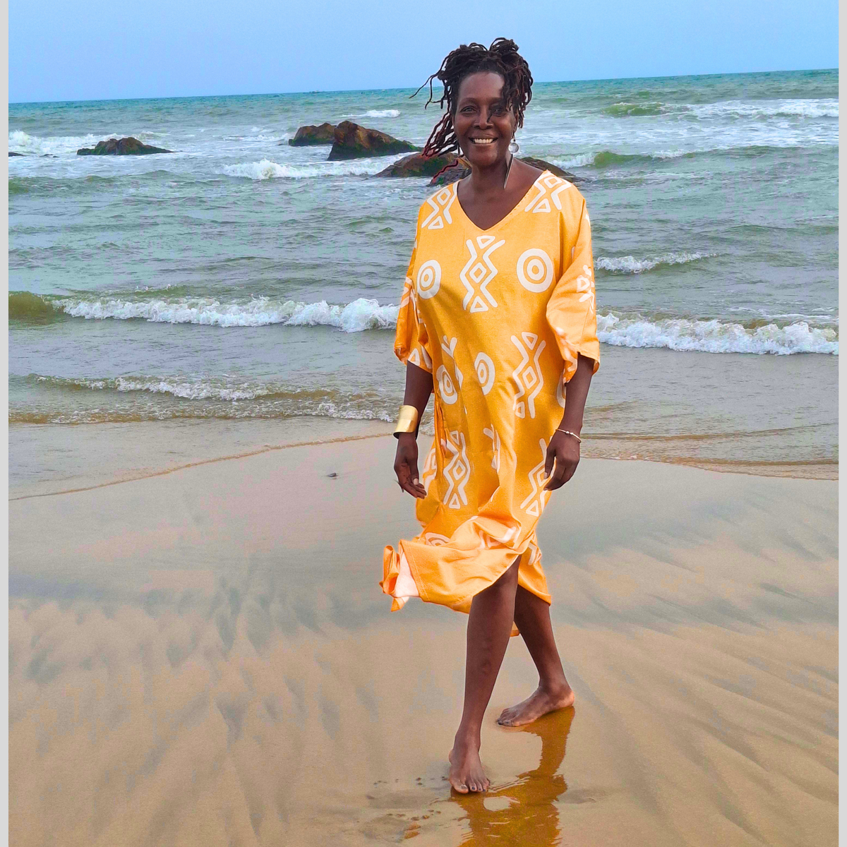 Midi Kaftan | Kemet Angles Savanna | Conscious Fashion | Kinky Nomad