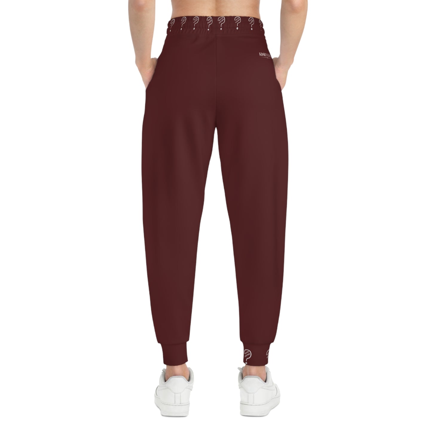 We Know Nothing Athletic Joggers -Maroon