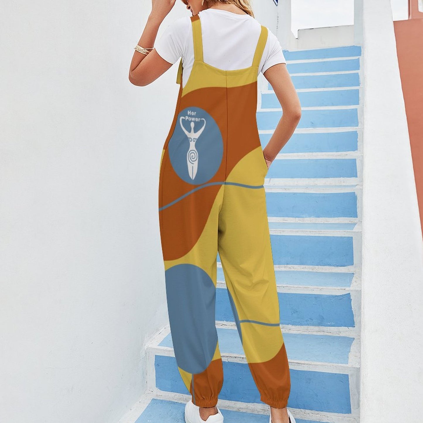 Her Power Goddess Mod  Baggy Suspender Jumpsuit