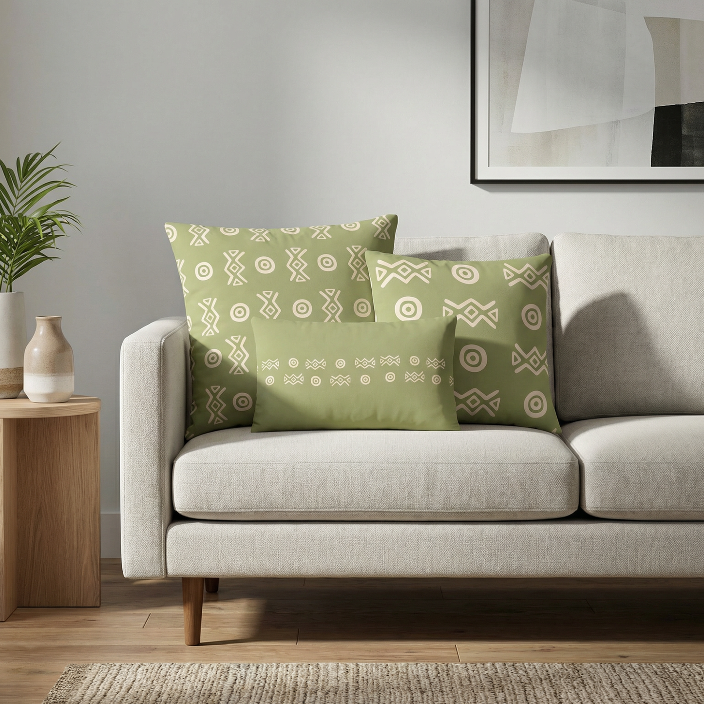 Savannah Moss Throw Pillow | African-Inspired Modern Home Decor | Kinky Nomad