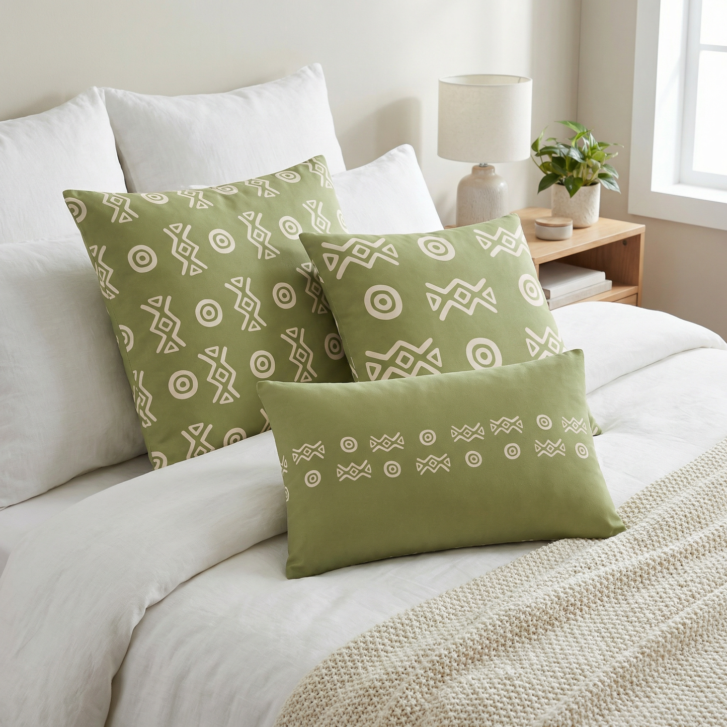 Savannah Moss Throw Pillow | African-Inspired Modern Home Decor | Kinky Nomad