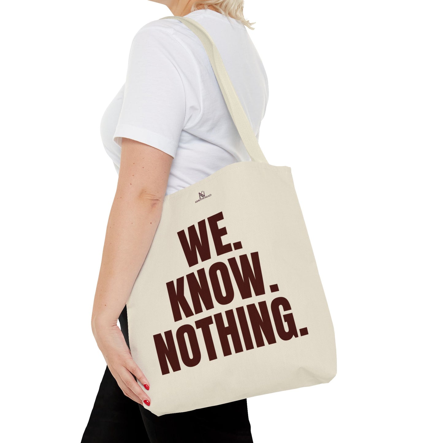 Empowerment Tote Bag – 16x16 Durable Polyester Tote | Louder Than Fear, Her Power, My Body My Rules, We Know Nothing