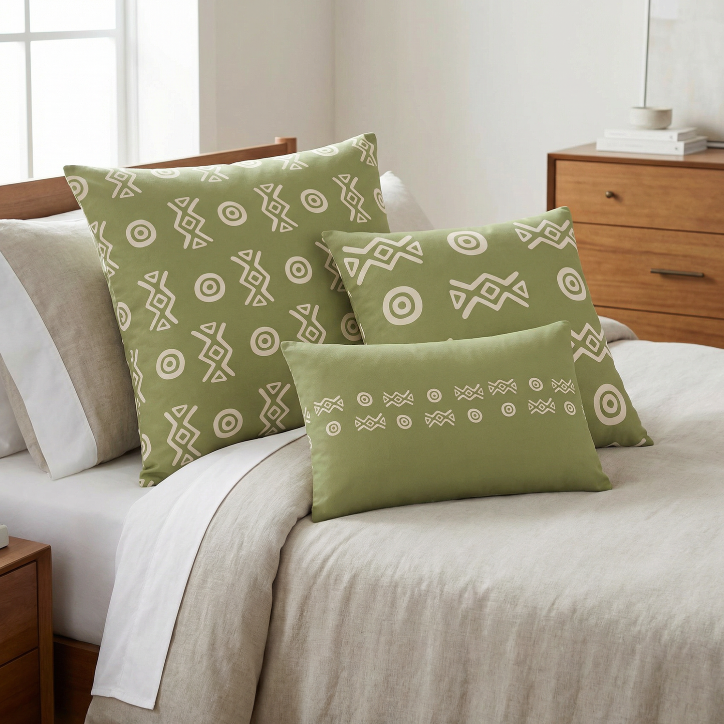 Savannah Moss Throw Pillow | African-Inspired Modern Home Decor | Kinky Nomad