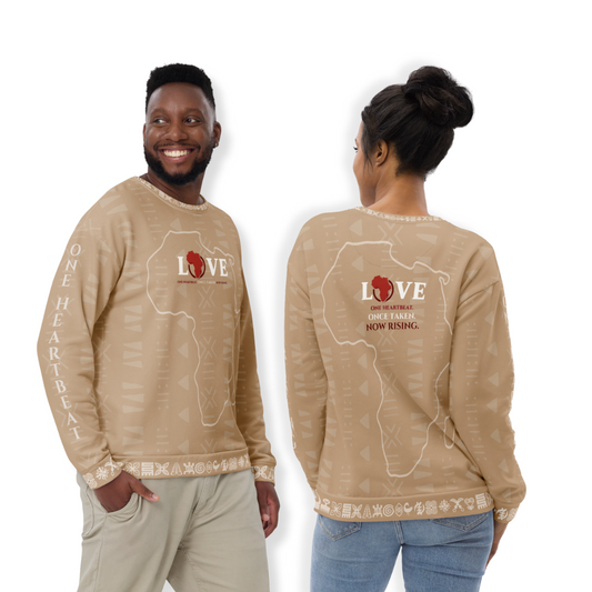 Love Africa “One Heartbeat” Recycled  Unisex Sweatshirt