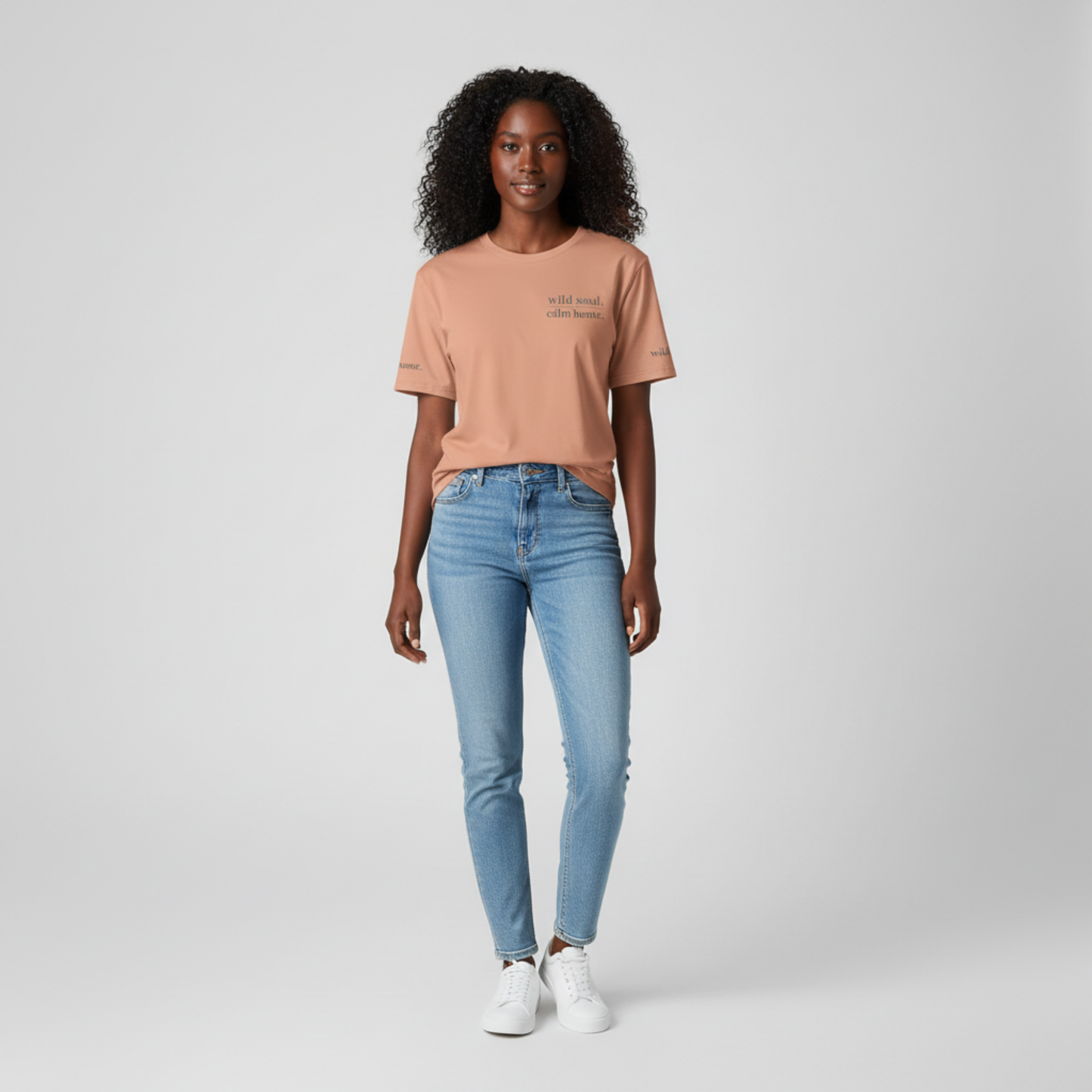 Wild Soul Calm Home Cotton T-Shirt | Earth-Tone Statement Tee