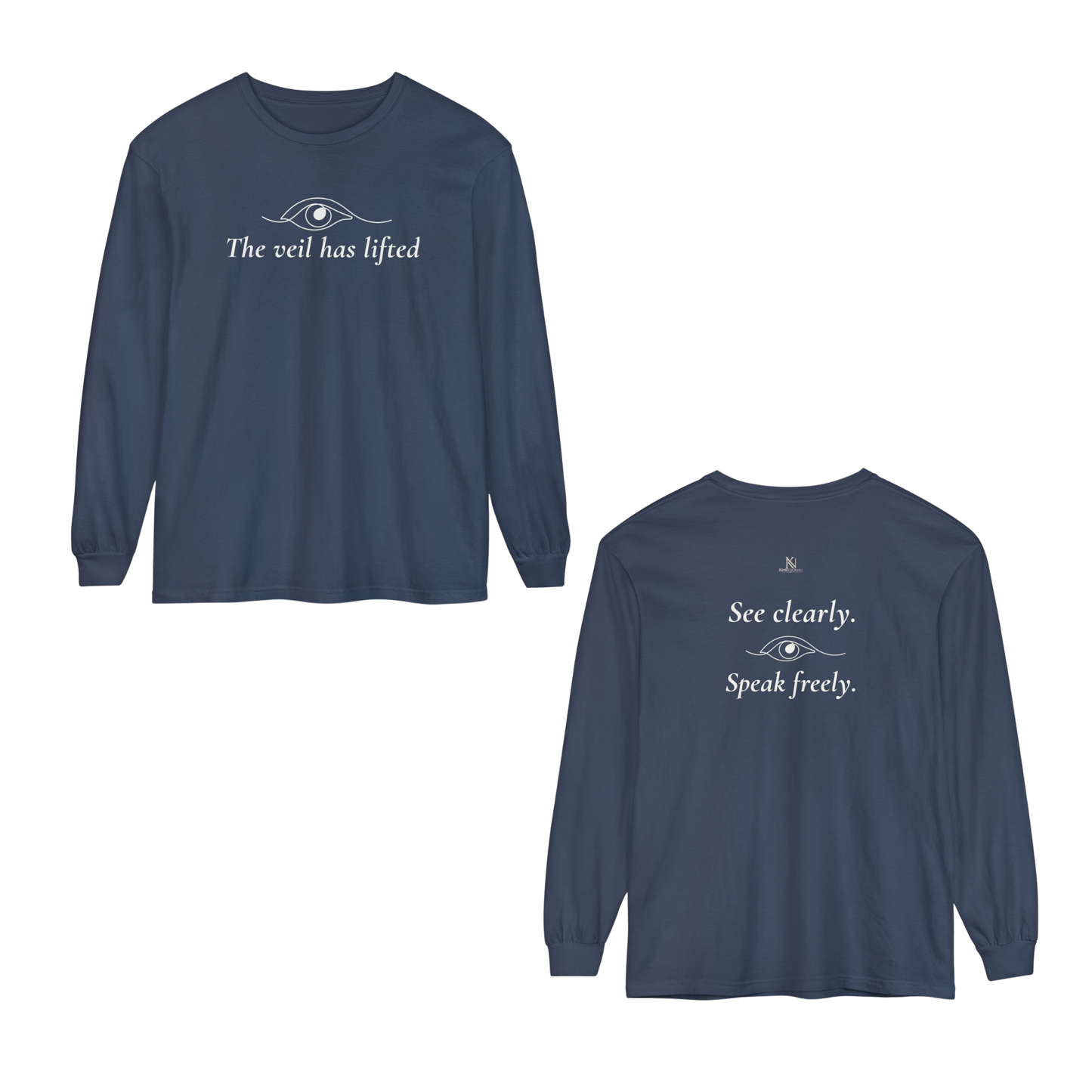 The Veil Has Lifted Unisex Long Sleeve T-Shirt – Speak Freely Statement Tee