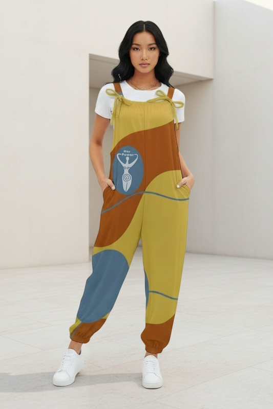 Her Power Goddess Mod  Baggy Suspender Jumpsuit