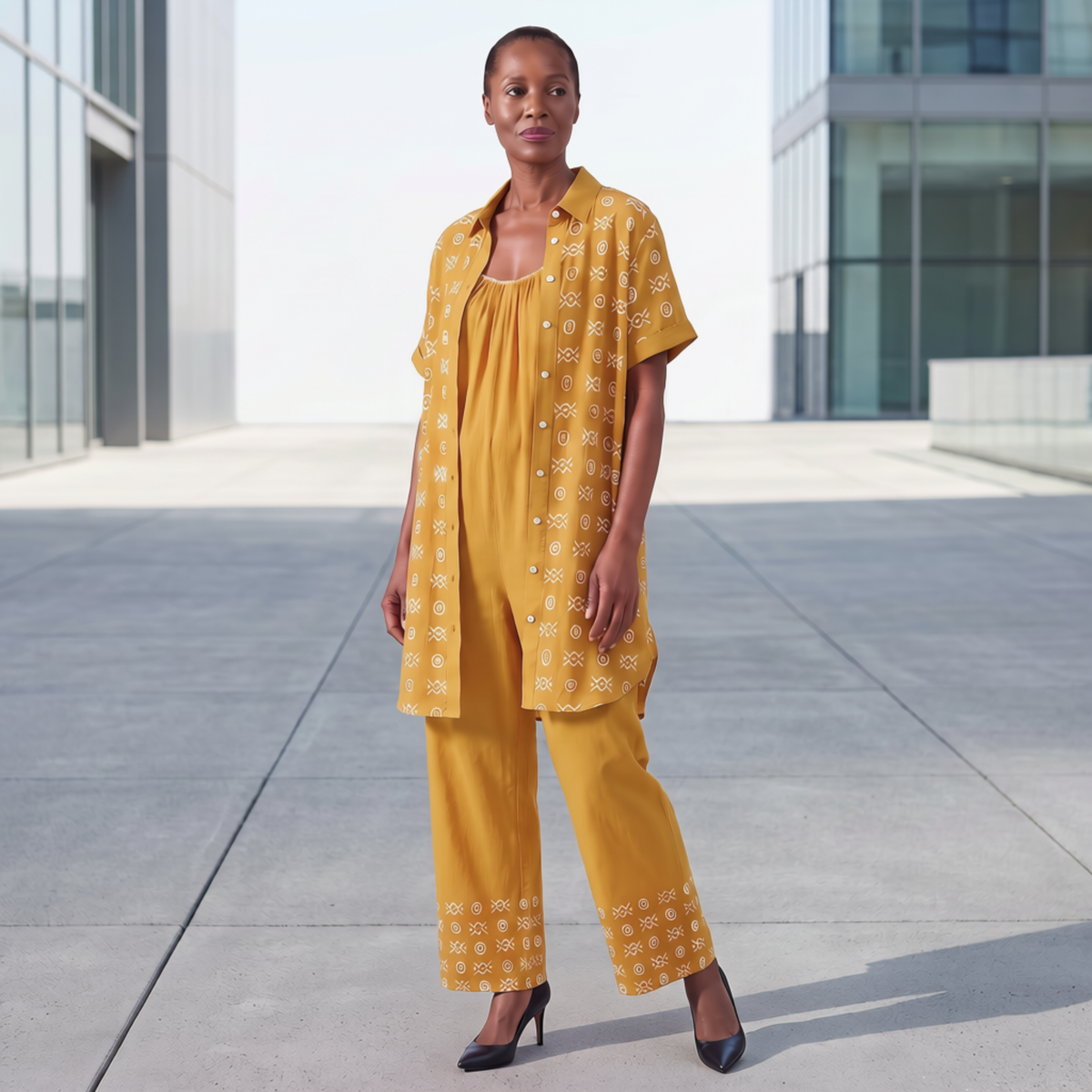 Savanna Gold Bundle | Shirt Dress + Jumpsuit | Kinky Nomad