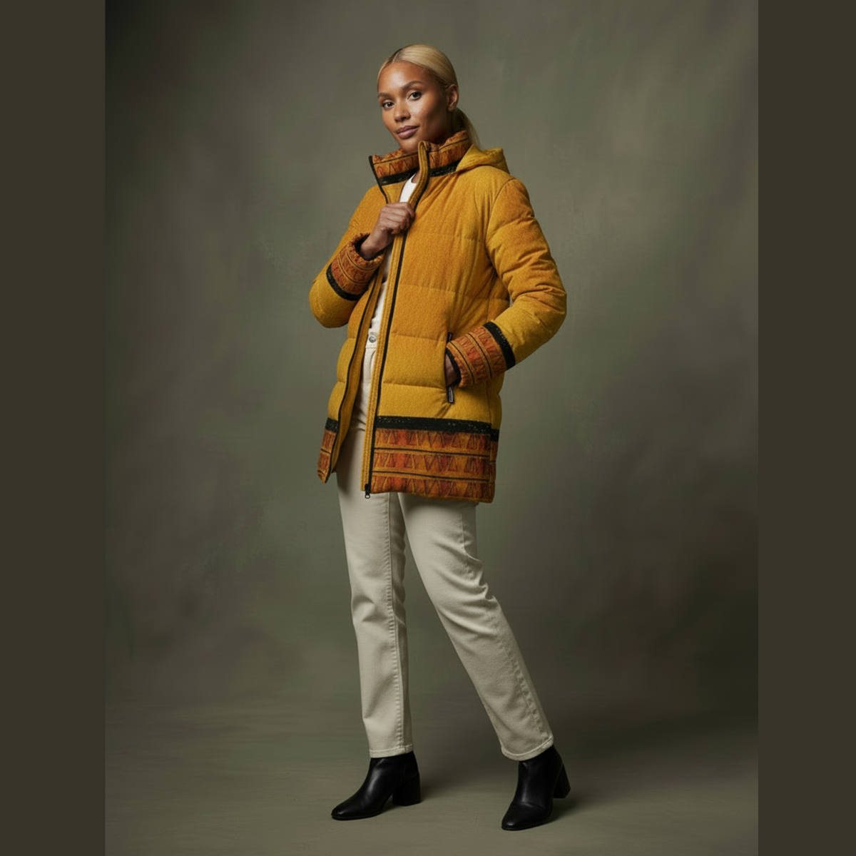 Ghana Ground Puffer Coat | Women's | Kinky Nomad