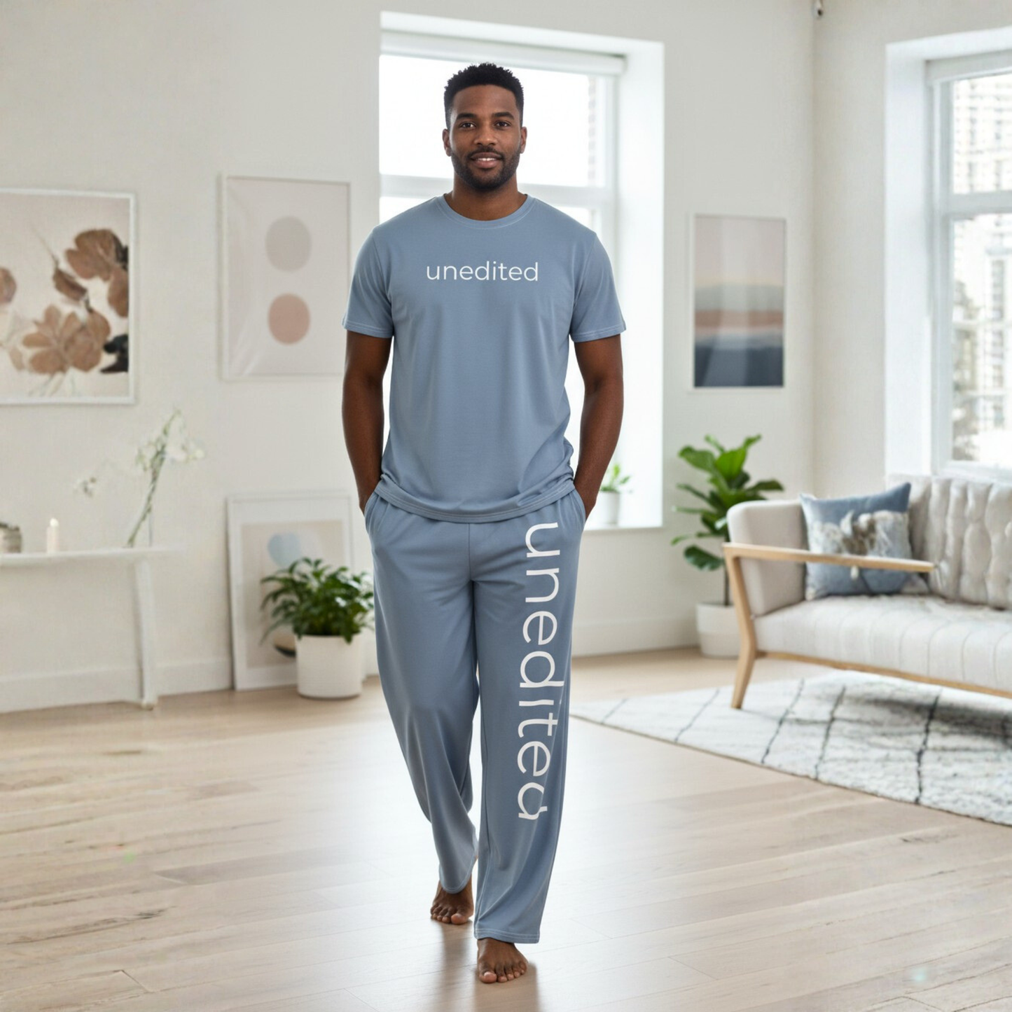 UNEDITED SoftStyles Set | Unisex T-Shirt & Wide-Leg Pant Matching Set