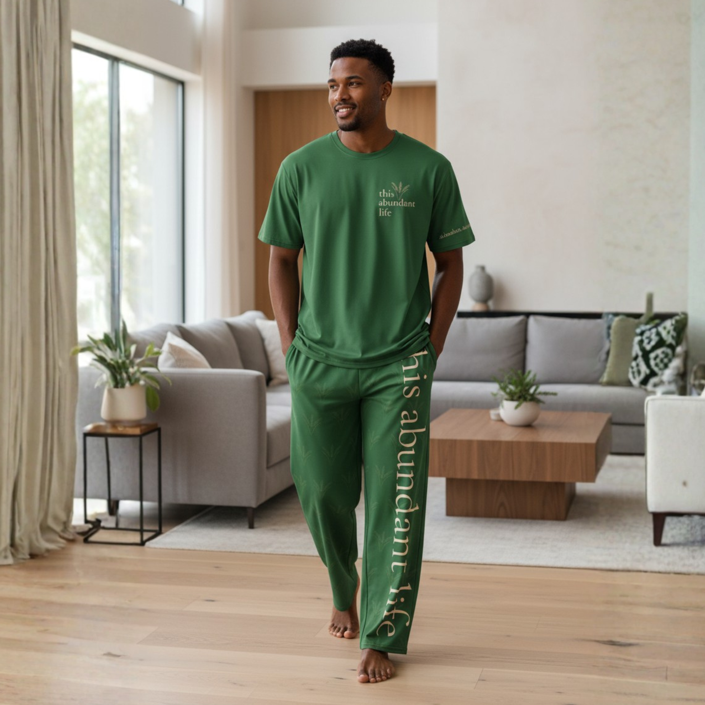 This Abundant Life SoftStyles Set | Unisex T-Shirt & Wide-Leg Pant Matching Set
