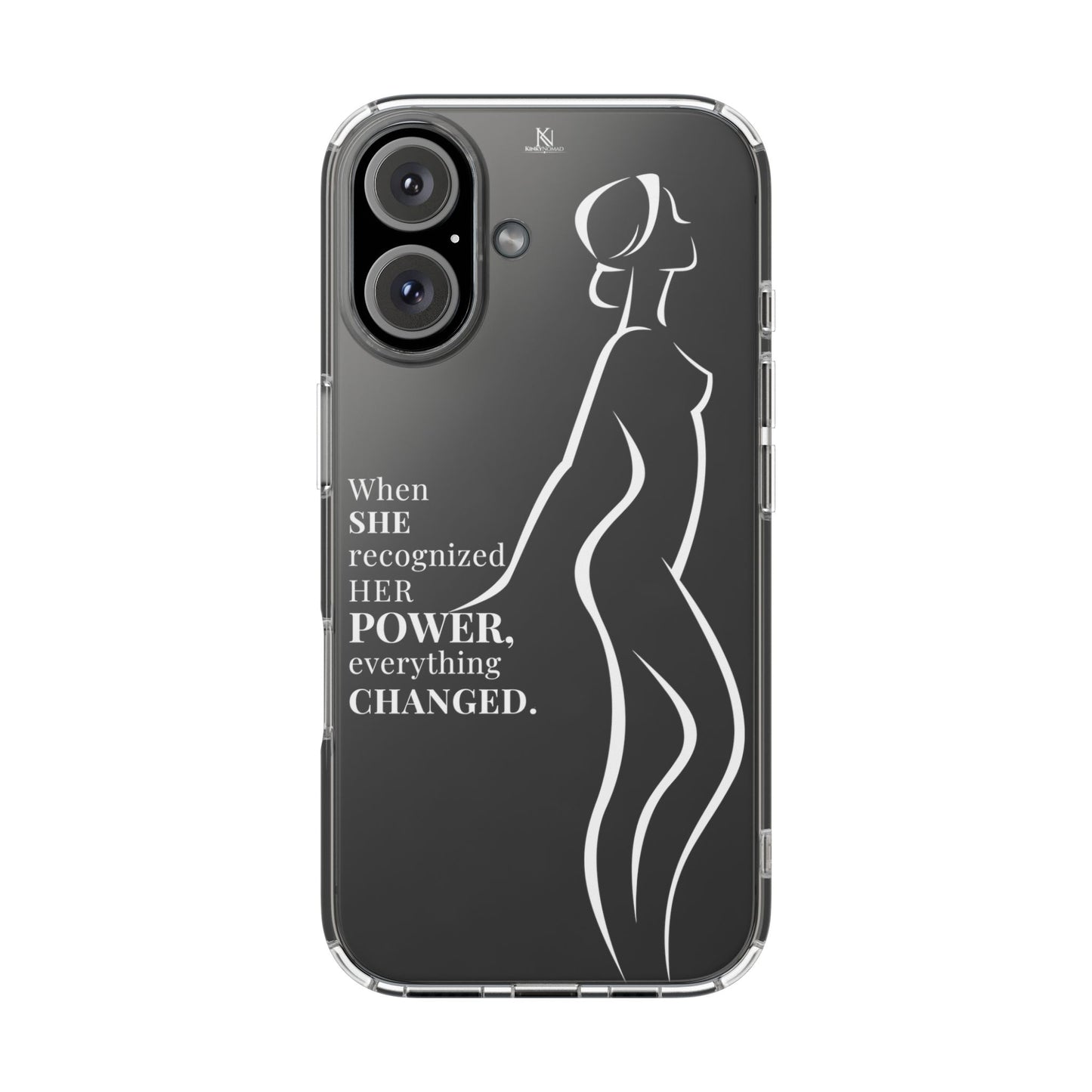 Empowerment Clear Phone Case – Slim Protective Cover for iPhone & Samsung (5 Designs)