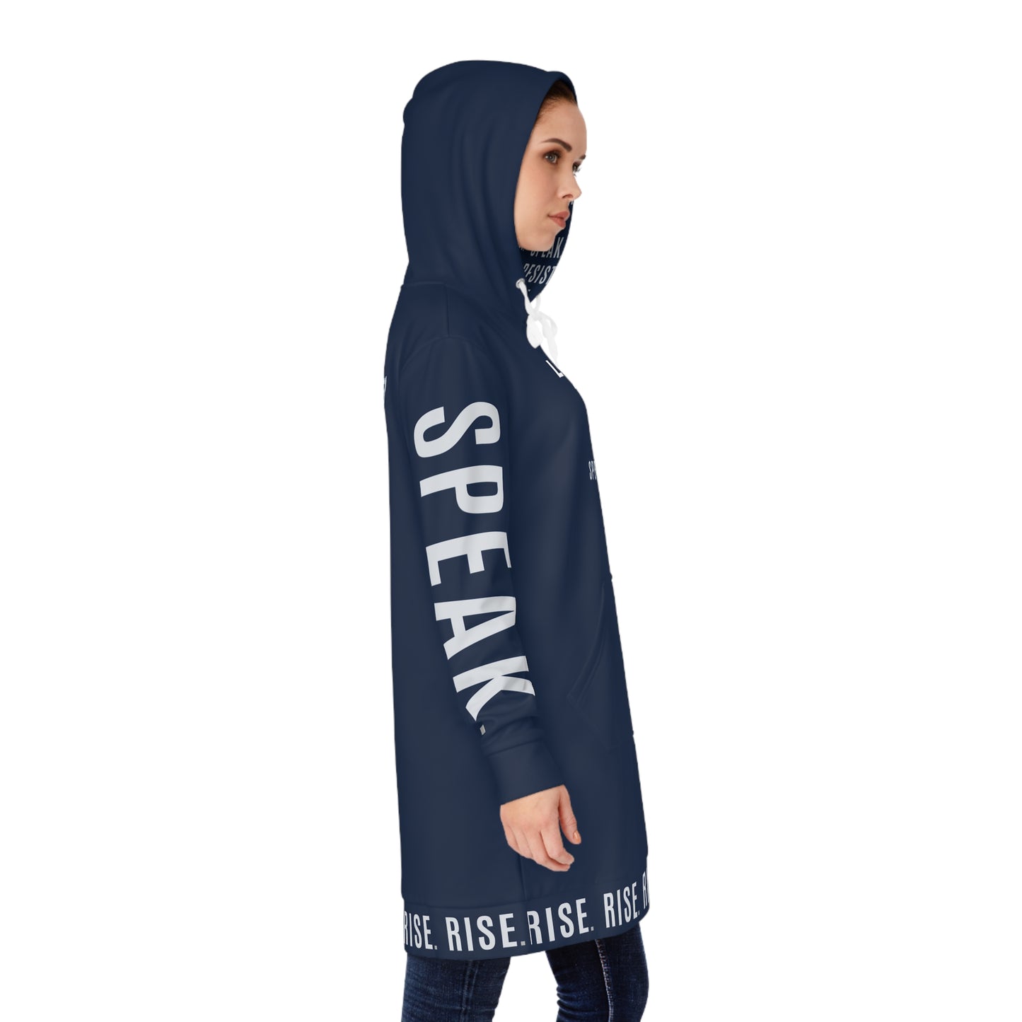 Louder Than Fear Women’s Hoodie Dress – Speak, Resist, Rise Statement Apparel