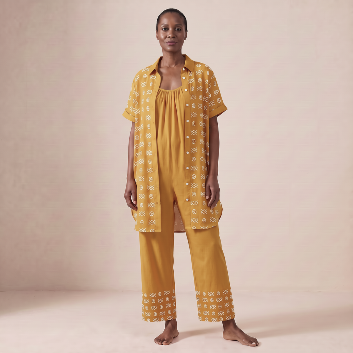 Savanna Gold Bundle | Shirt Dress + Jumpsuit | Kinky Nomad