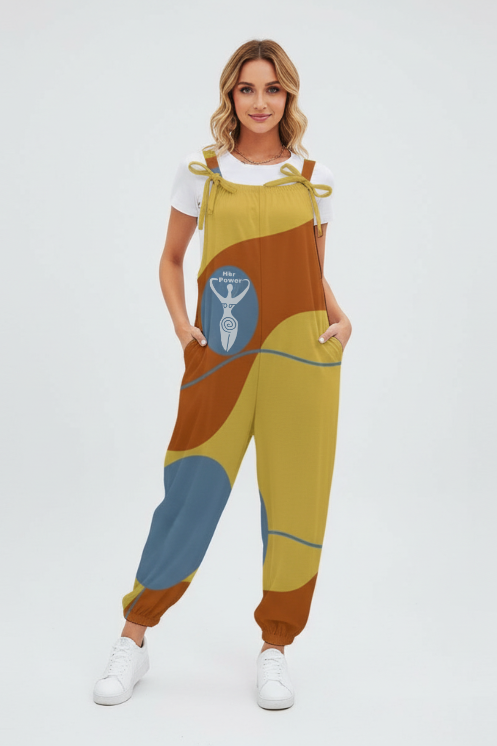 Her Power Goddess Mod  Baggy Suspender Jumpsuit