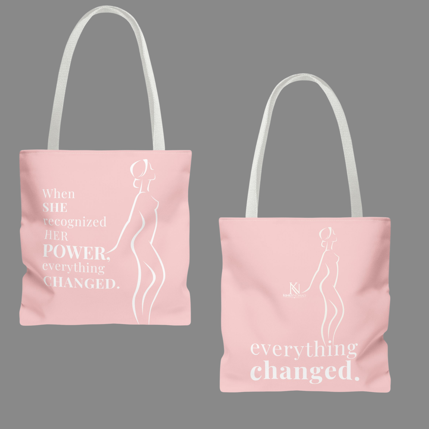 Empowerment Tote Bag – 16x16 Durable Polyester Tote | Louder Than Fear, Her Power, My Body My Rules, We Know Nothing