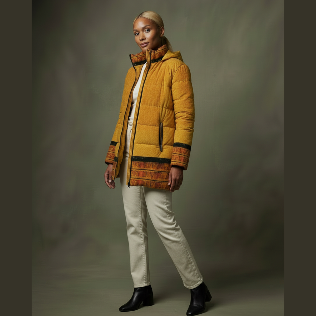 Ghana Ground Puffer Coat | Women's | Kinky Nomad