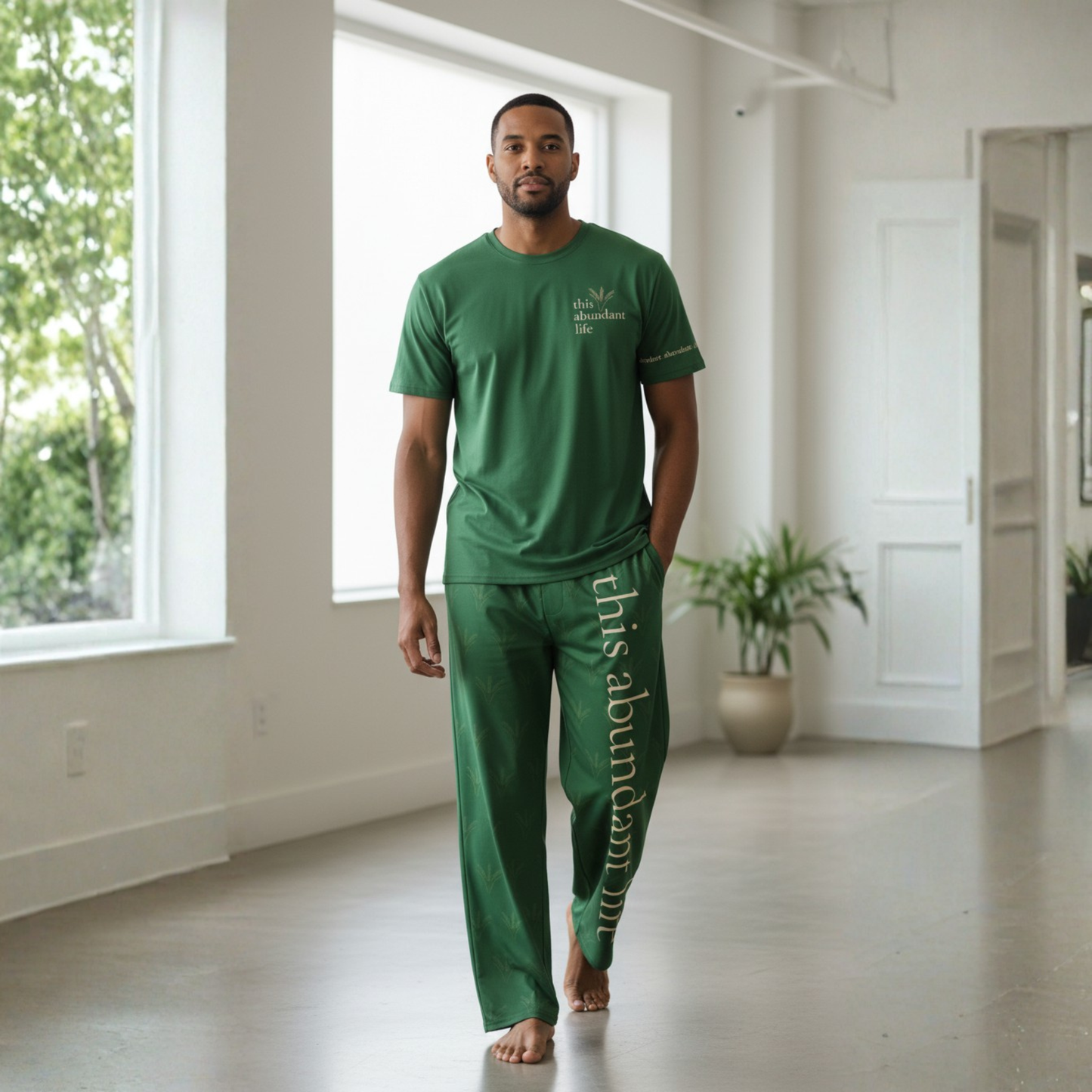This Abundant Life SoftStyles Set | Unisex T-Shirt & Wide-Leg Pant Matching Set