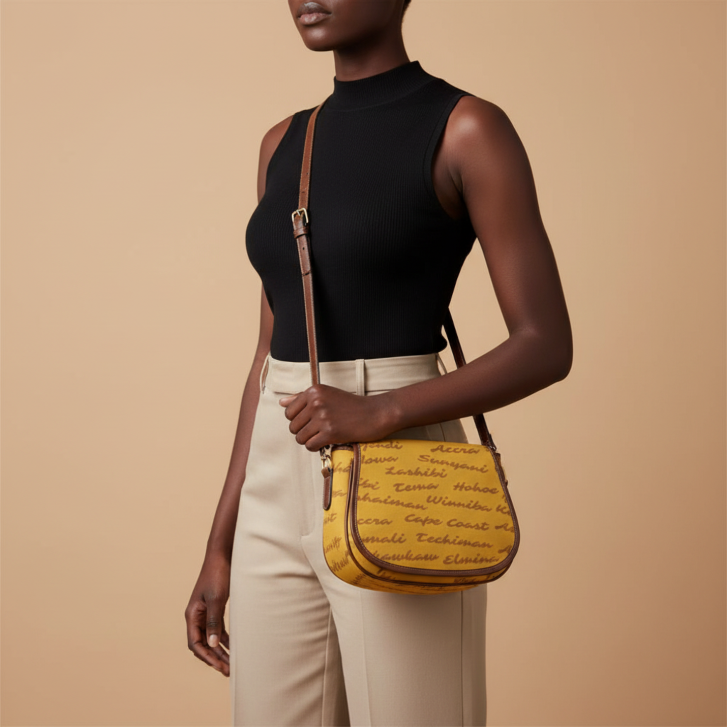 Crossbody Saddle Bag | Angles Savanna Kemet Ghana | Kinky Nomad