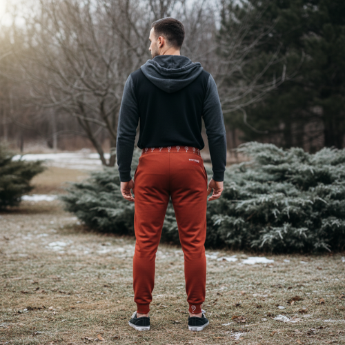 WE KNOW NOTHING Joggers – Rust