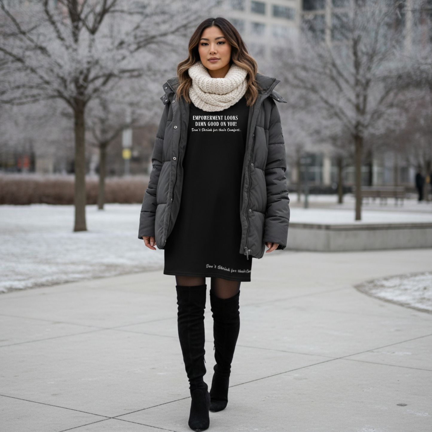 Empowerment Looks Damn Good On You | Oversized T-Shirt Dress