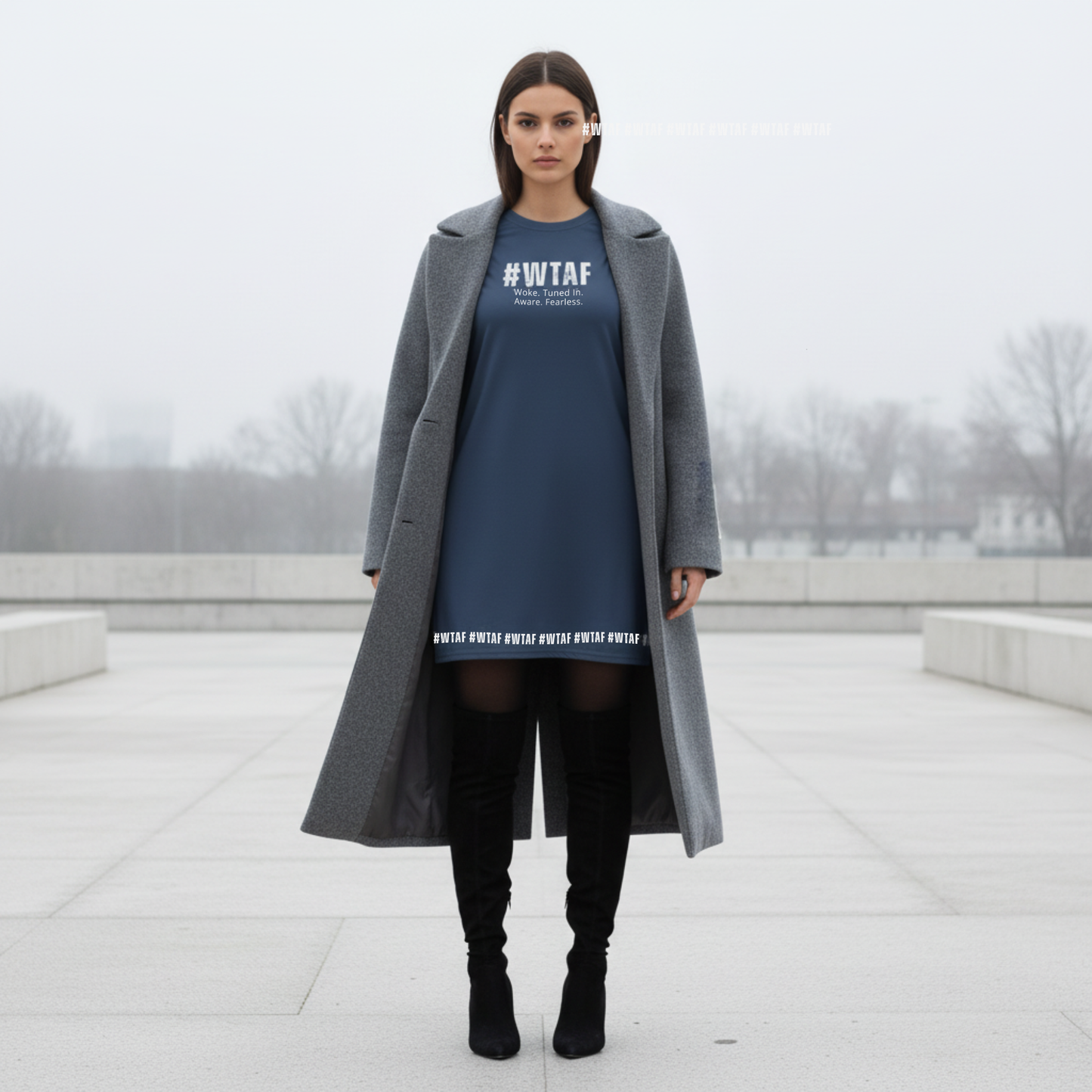 #WTAF Oversized T-Shirt Dress – Woke Tuned In Aware Fearless Streetwear