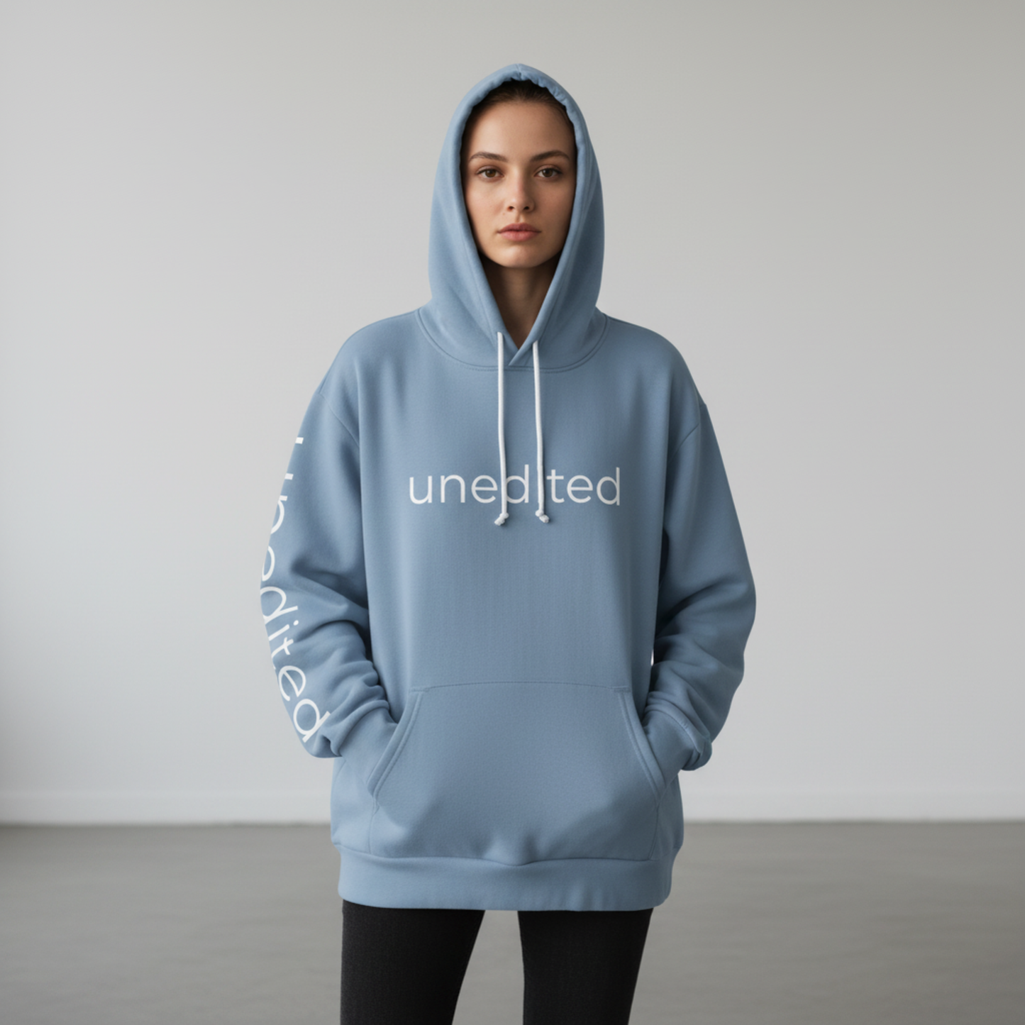 Unedited Hoodie | Minimalist Unisex Hoodie for Authentic Style