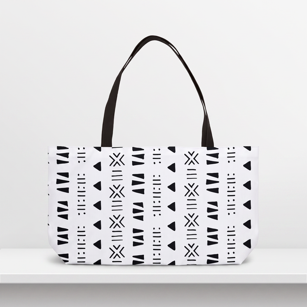 Weekender Tote Bag | Aya Bogolan Ghana Eye of Horus | Kinky Nomad